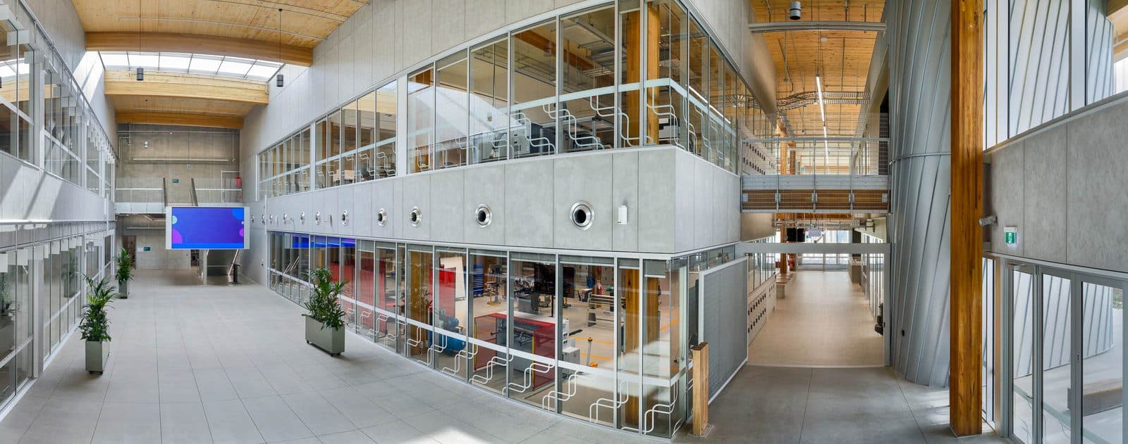 Tonsley Technical College — Slip-resistant honed concrete, random aggregate exposure, Tonsley, Adelaide